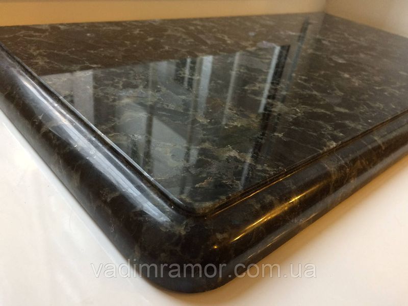 Мармурові підвіконня, Nero Marquina, виготовлення, монтаж 27 фото