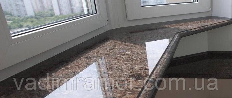 Мармурові підвіконня, Rosso Levanto, виготовлення, монтаж 39 фото