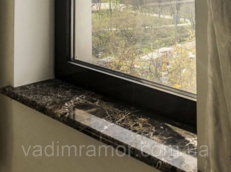 Мармурові підвіконня, Rosso Levanto, виготовлення, монтаж 39 фото